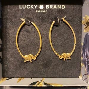 Brand new lucky brand elephant earrings
